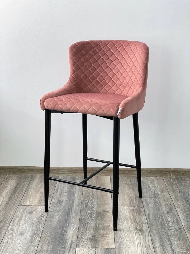 Полубарный стул ARTEMIS BLUVEL-52 PINK (H=65cm), велюр М-City MC60967