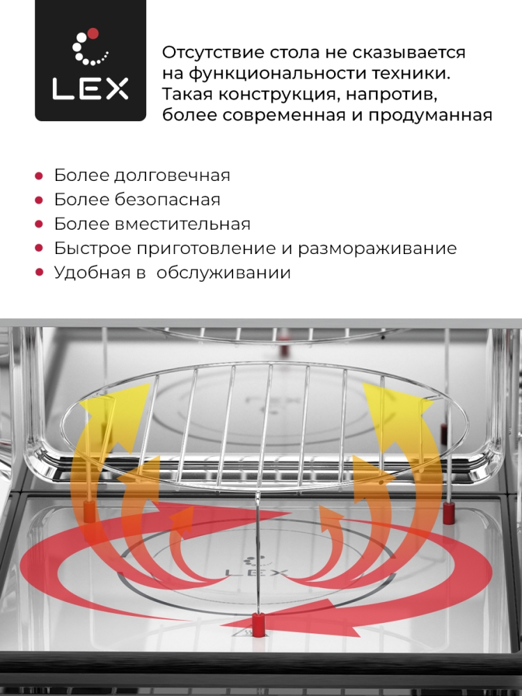 Товар Микроволновая печь Микроволновая печь встраиваемая  LEX BIMO 25.03 IX