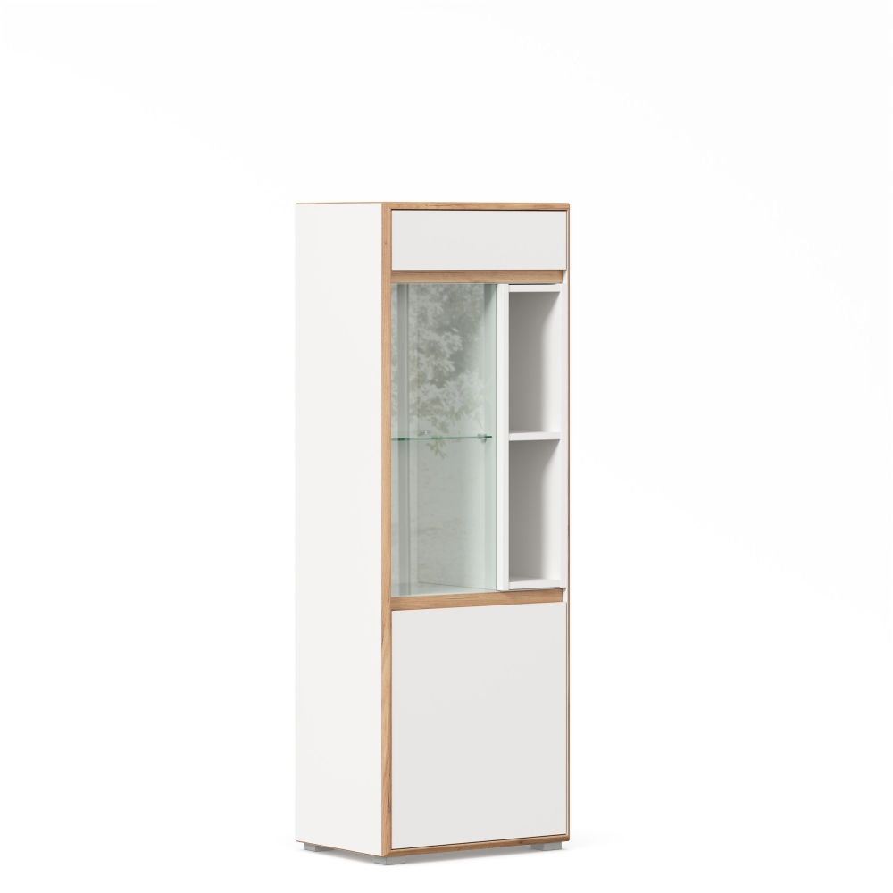 Лайн Шкаф-витрина малый (Белый) LD191098