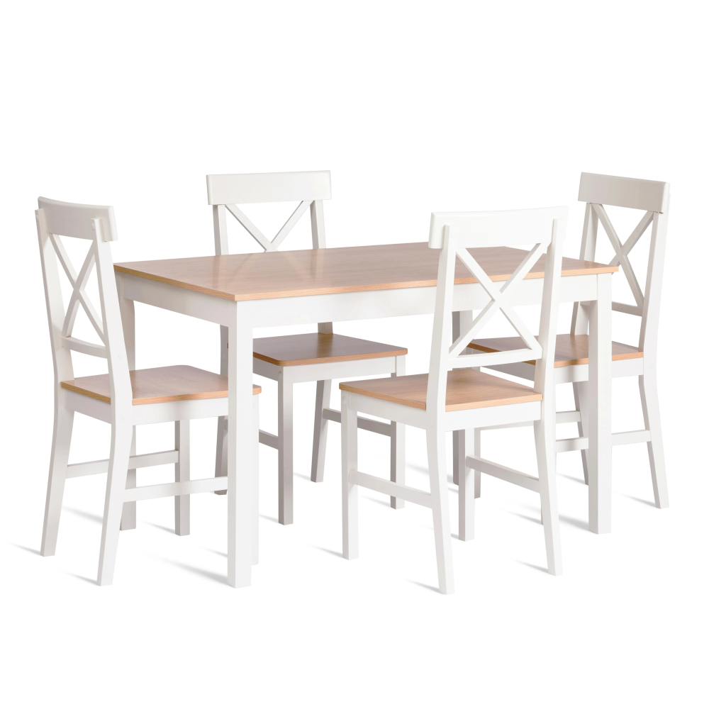 Обеденный комплект Хадсон (стол + 4 стула)/ Hudson Dining Set (mod.0103) TETC21335