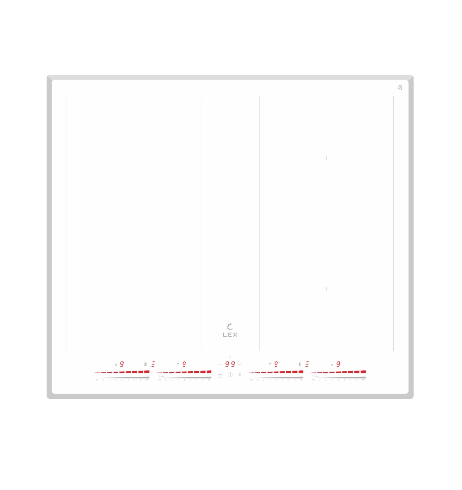 Индукционная панель Варочная панель индукционная LEX EVI 641C WH