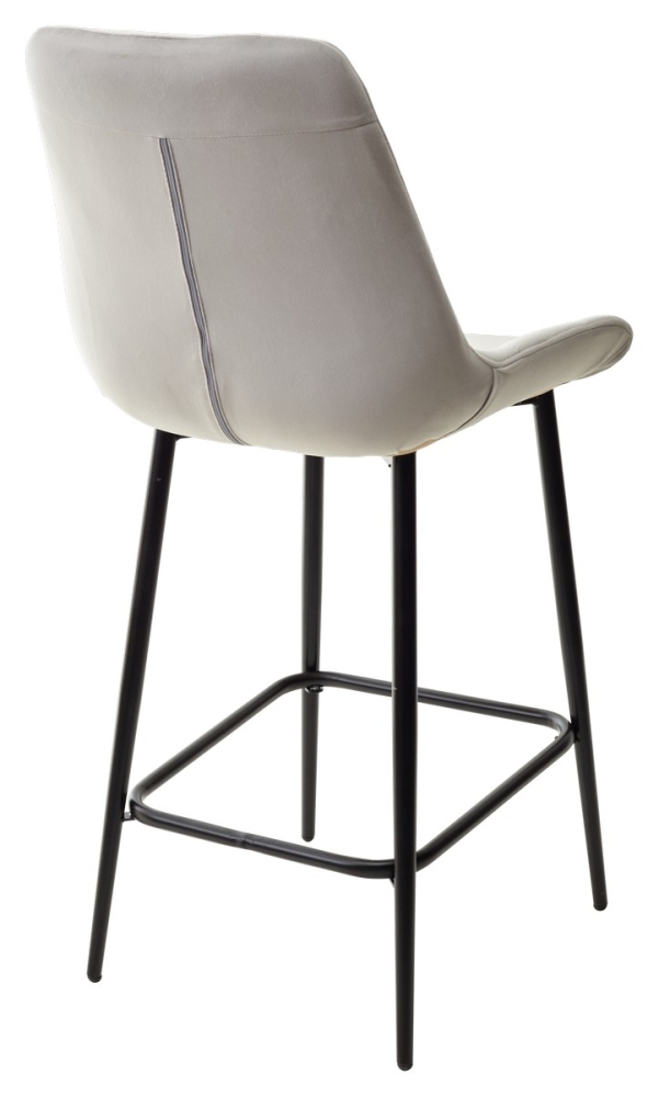 Товар Полубарный стул ХОФМАН, цвет H-09 Светло-серый, велюр / черный каркас H=63cm М-City MC62770