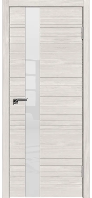 Межкомнатная дверь Легенда Новелла 1 Беленый дуб,стекло белое Беленый дуб Стекло Лакобель белое